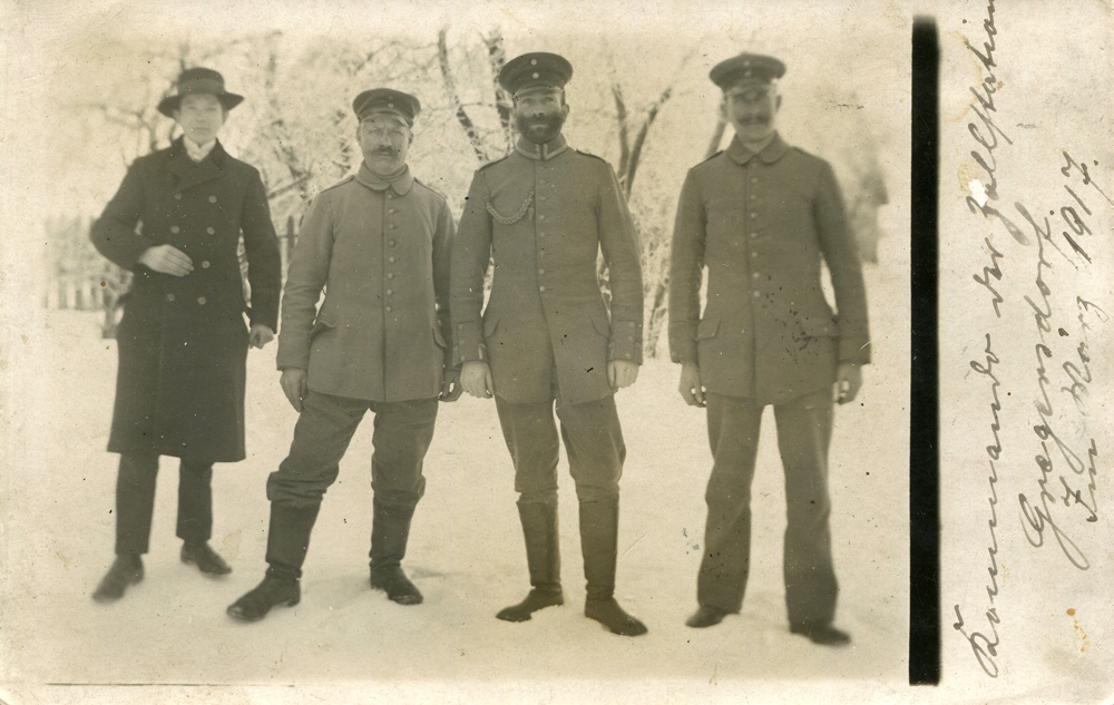 Kommando der Zollstation im März 1917